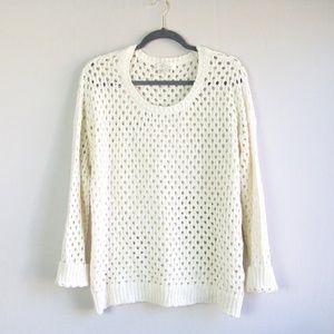 Olive & Oak Sweaters - Olive & Oak ivory mesh knit pullover sweater Olive & Oak Sweaters - Olive & Oak ivory mesh knit pullover sweater